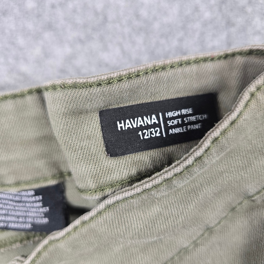 Buffalo David Bitton Havana Jeans Womens 12/32 Olive Green High Rise Skinny Pant - Picture 2 of 9